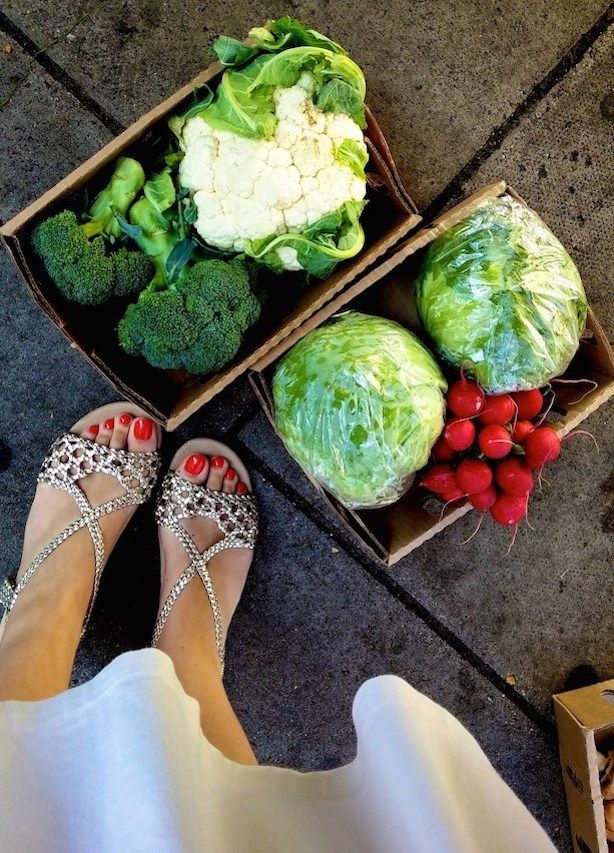 Vegetables and sandals Vegetables and sandals