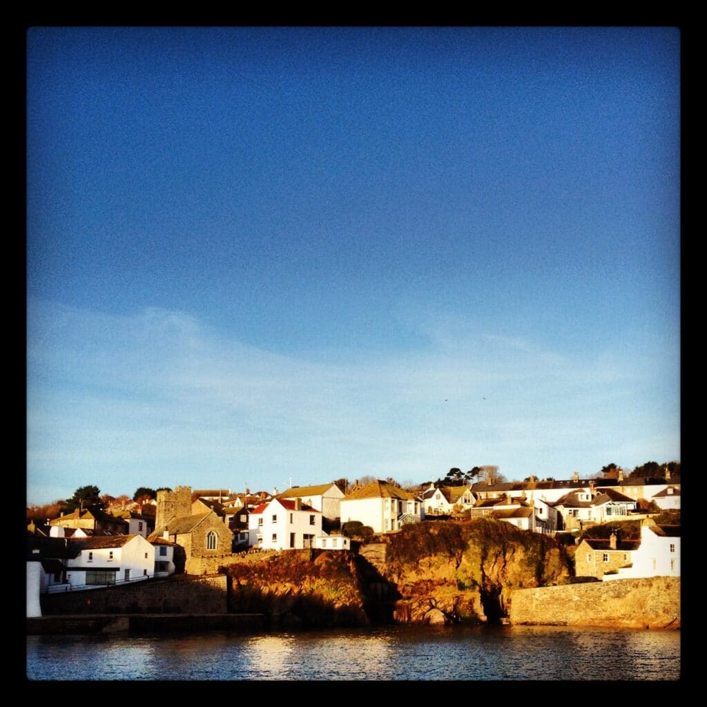 View of Gorran Haven from the beach