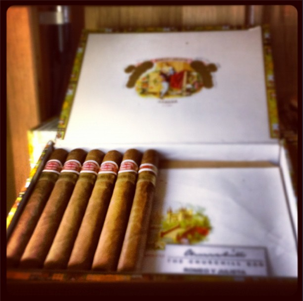 The bar stocks a selection of 28 fine cigars to be enjoyed on the terrace