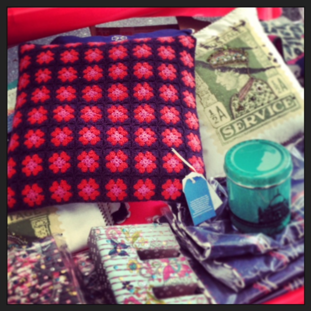 Beautiful hand crafted cushion for sale on the Monsoon stall