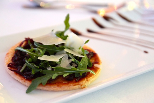 Role Call: Red onion tartine, rocket salad and Berkswell cheese shavings