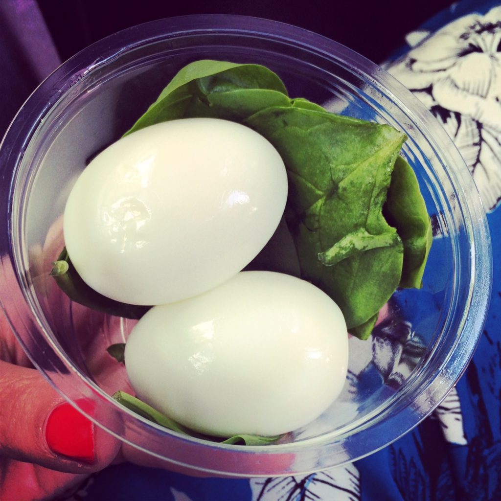 Quick snack before lunch - love these hard boiled egg pots at Pret