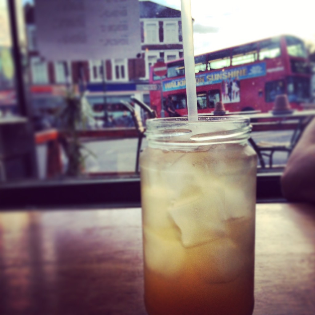 Cocktails in jam jars at The Shop, Kensal Rise