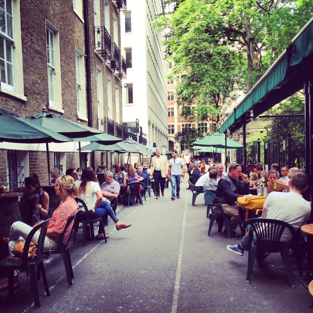 A cheeky glass of wine at Gordon's Wine Bar on Sunday afternoon...