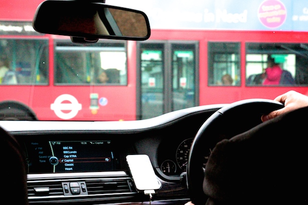 UBER taxi interior