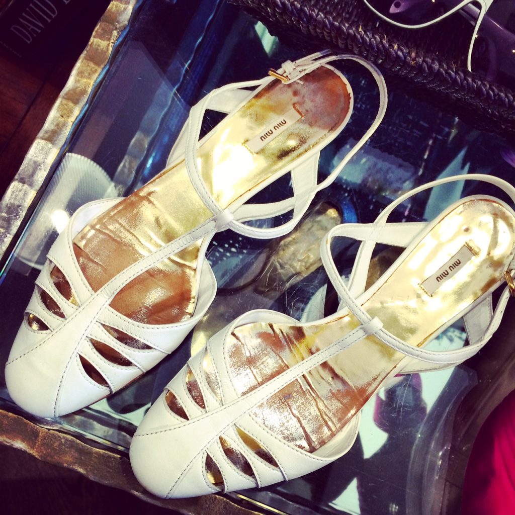 Miu Miu sandals in Oxfam
