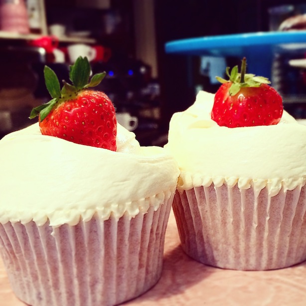 Cupcakes in the Angel Food Bakery in Brighton