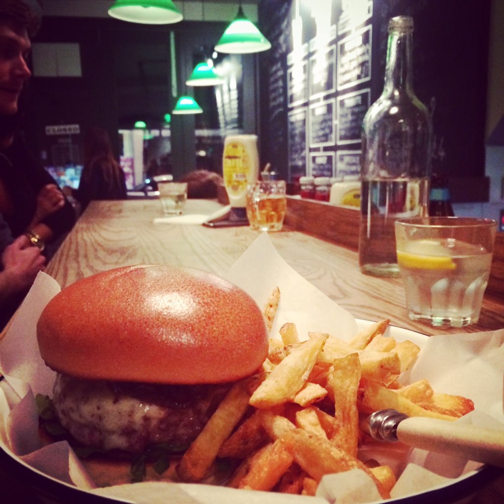 Burgers with Nat at Honest Burgers on Portobello Road