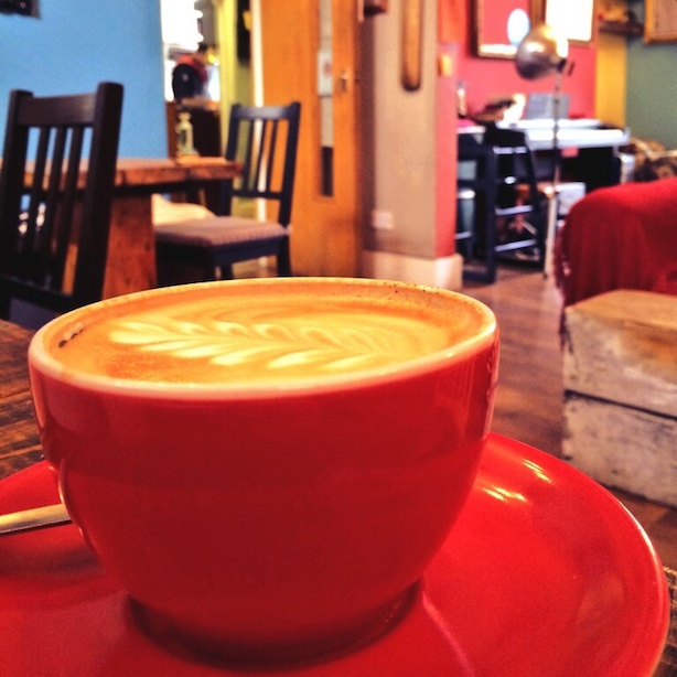 Latte love at Blighty Coffee