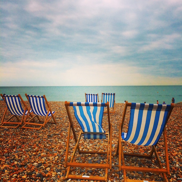Deck chairs in Brighton