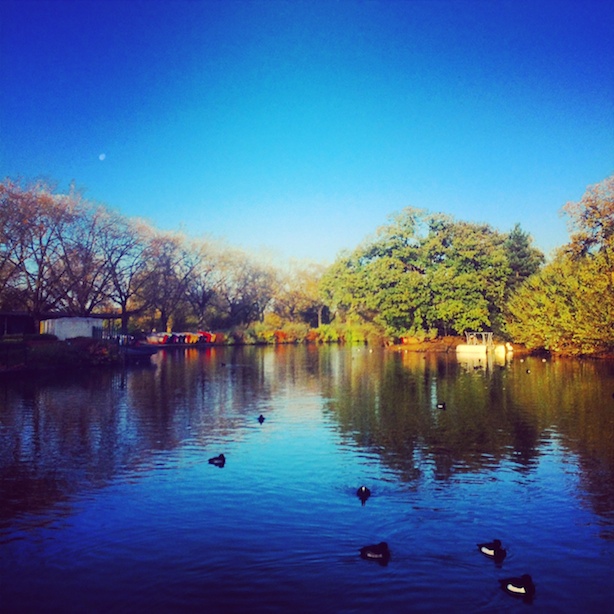 The lake in Finsbury Park...