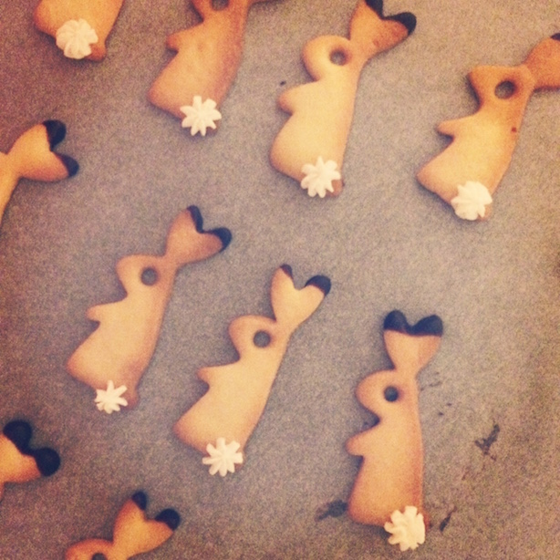 Christmas bunny cookies