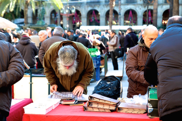 Stamp and Coin Market in Plaça Reial