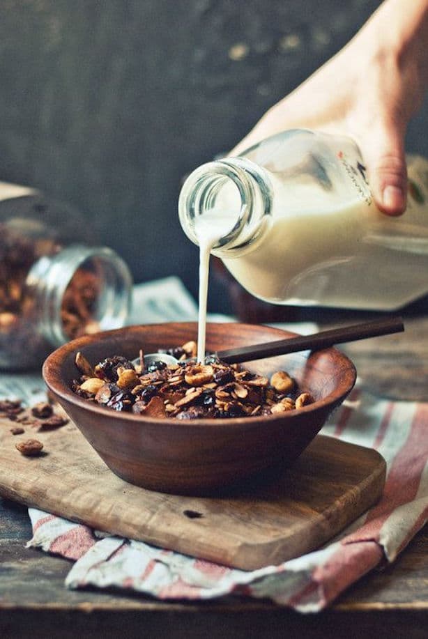 Cocoa Hazelnut Granola with Sour Cherries