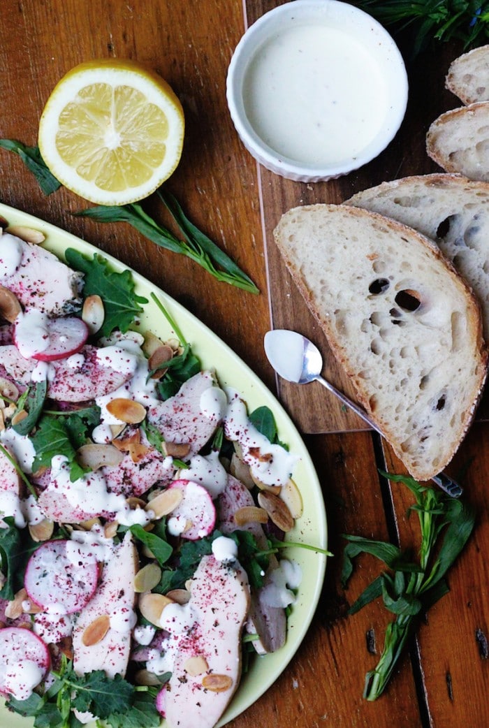 Baby Kale, Smoked Chicken and Duck Salad