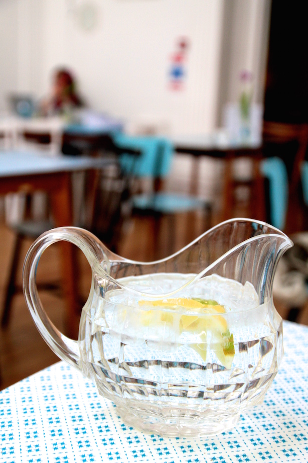 Jug of water and lemon