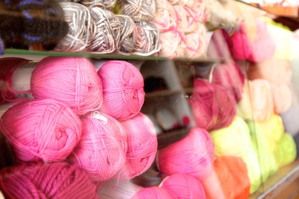 Pink wool