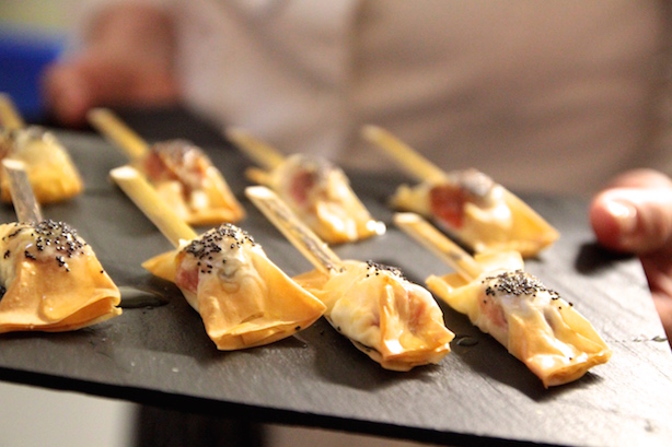 Feta and filo parcels