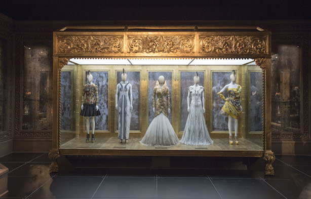 Installation-view-of-Romantic-Gothic-gallery-Alexander-McQueen-Savage-Beauty-at-the-VA-c-Victoria-and-Albert-Museum-London
