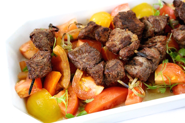 Lamb kofta with coriander and heritage tomato