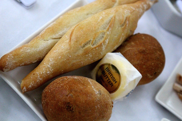 Fresh bread rolls and butter