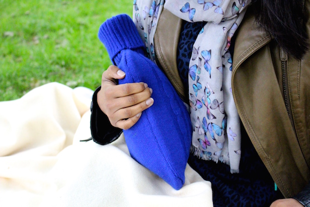 Cosy hot water bottles