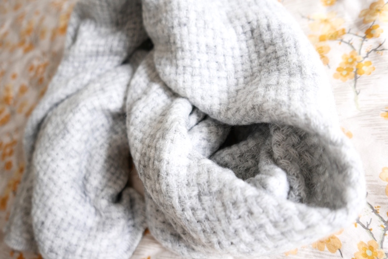 Grey blanket scarf