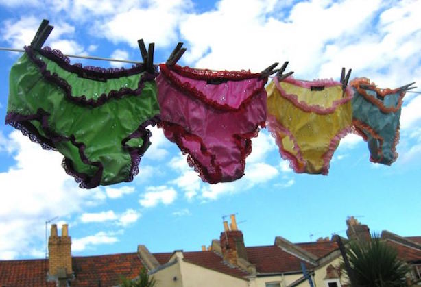 Knickers on washing line
