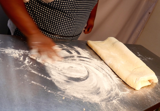 Making cinnamon buns