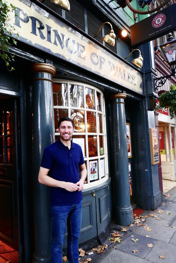 Stefano Widdrington - manager at the Prince of Wales Pub, Kensington Church Street