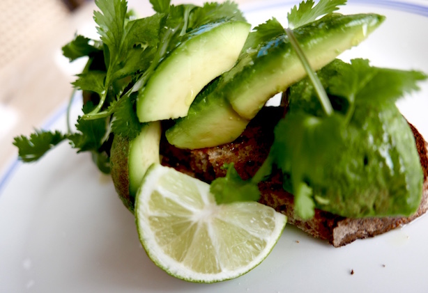 Poached eggs & avocado on sourdough