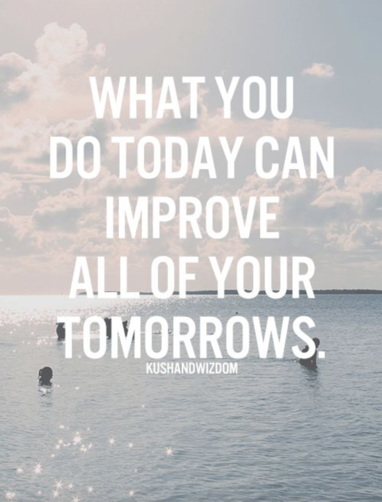What you do today