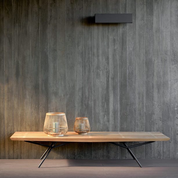 Contemporary Outdoor Designer Wooden Bench