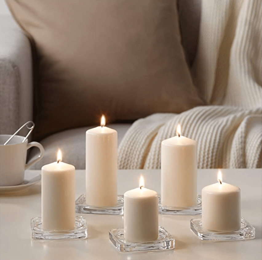 5 pillar candles
