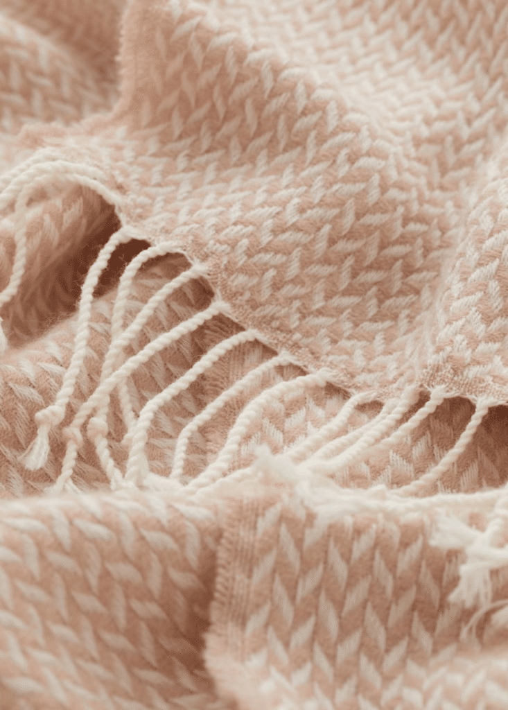 Pink wool blanket